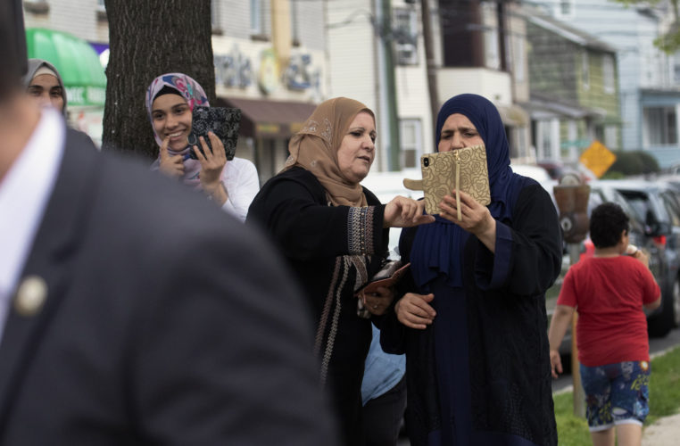 05-04-19  PATERSON, NJ: A group of older Muslim women gather in the tiny park on Main Street in the heart of the Middle Eastern community in South Paterson at the start of Ramadan.